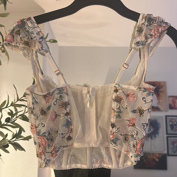VS Luxe Dream Angels Silk Multi Color Floral Appliqué Celeb Corset 32C EUC - Picture 16 of 16